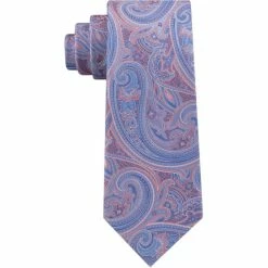 Best Pirce 🎁 Michael Kors Men's Stately Classic Paisley Silk Tie Orange 🎁
