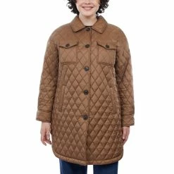 Budget ๐ Michael Kors Plus Size Diamond Quilted ๐ Shirt Jacket Husk โ