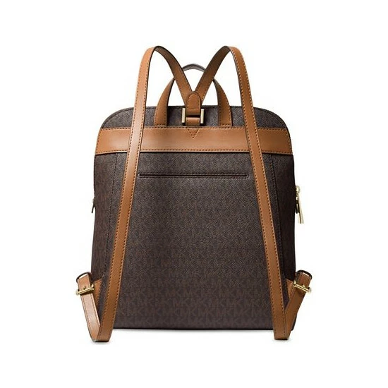 Discount โ๏ธ Michael Kors Signature Rhea Zip Medium Slim ๐ Backpack Brown/acorn ๐ - Image 3