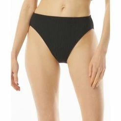 Budget ๐ฅ Michael Kors ๐ฉ Women's Textured High-Leg ๐ Bikini Bottoms Black ๐
