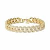 Brand new 🧨 Michael Kors Gold-Tone Sterling Silver Cubic Zirconia Link Statement Bracelet 🔔