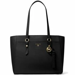 Outlet 😉 Michael Kors Sullivan Large Multifunction Leather Tote Luggage/gold 🔥