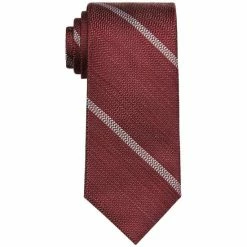 Budget ⭐ Michael Kors Men's Classic Design Spaced-Out Stripe Tie Med Beige 🌟