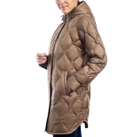 Best deal π Michael Kors π© Women's Hooded Quilted Down Puffer π§₯ Coat Black π - Image 5