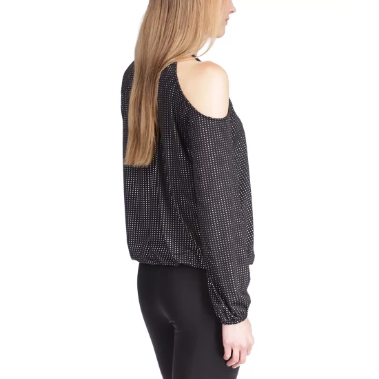 Budget 🎉 Michael Kors 👩 Women's Rouched Puff-Sleeve Top, Regular & Petite Marigold 😀 - Image 4