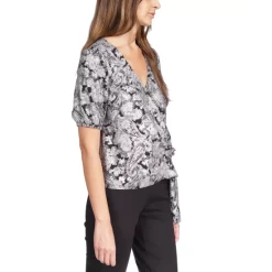 New 🔥 Michael Kors 👩 Women's Drapey Crepe Button-Down Belted Midi 👗 Dress Black 🔥