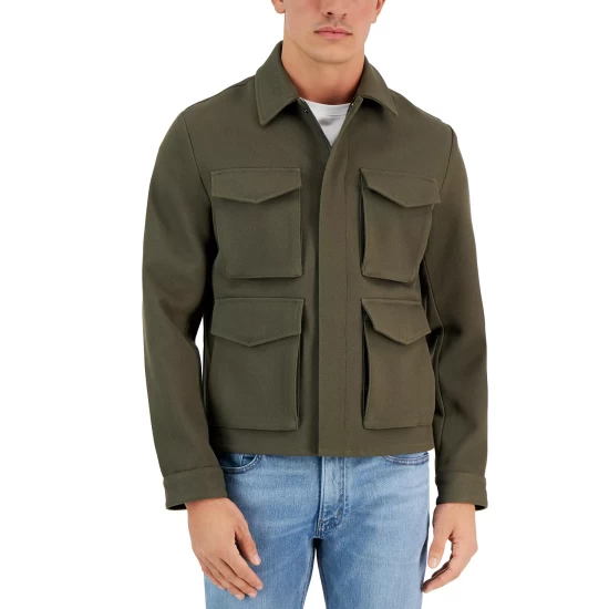 New โญ Michael Kors Men's Lightweight Four Pocket Field Jacket Olive โ - Image 4