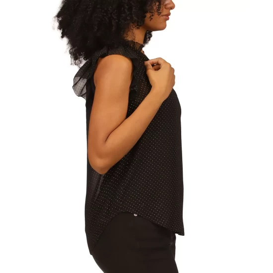 Budget ๐งจ Michael Kors Dewdrop Chiffon Ruffled Top, Regular & Petite Sizes Bone ๐ - Image 6