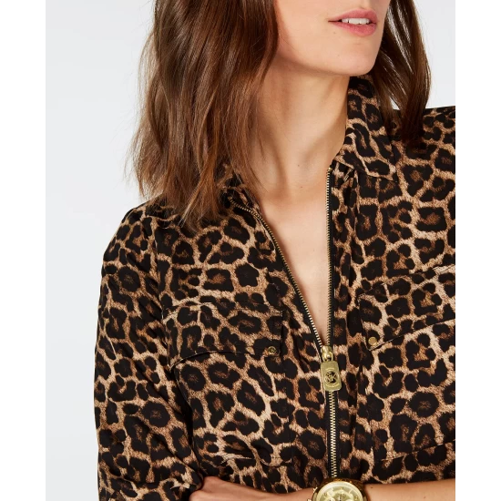 Best deal β Michael Kors Leopard-Print Top, Regular And Petite Sizes β€οΈ - Image 4