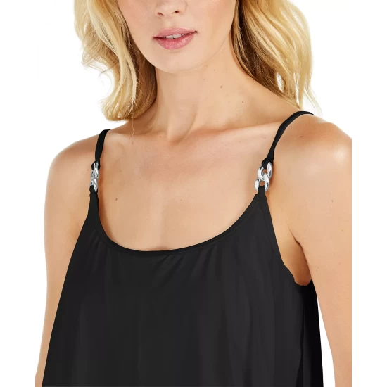 Top 10 😉 Michael Kors Layered Underwire Tankini Top White 🌟 - Image 4