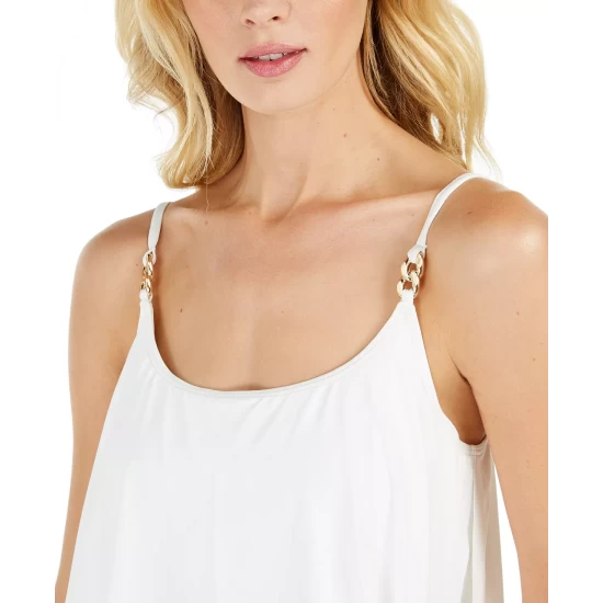 Top 10 😉 Michael Kors Layered Underwire Tankini Top White 🌟 - Image 5