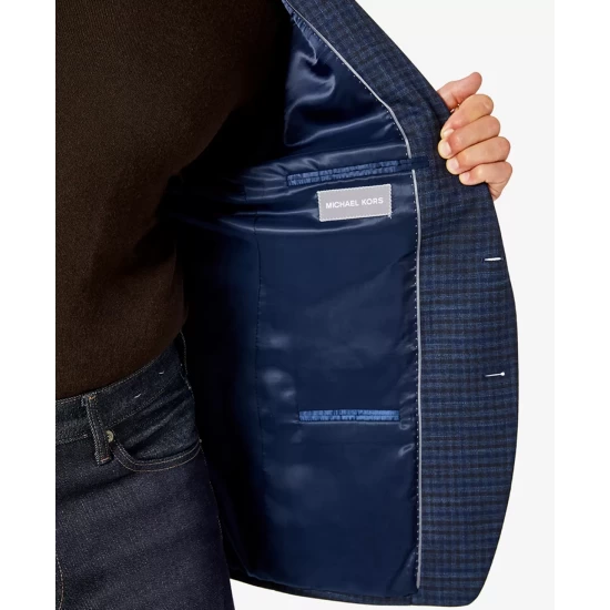 Brand new โ Michael Kors Men's Modern-Fit Patterned Sport ๐งฅ Coat Blue ๐ - Image 5