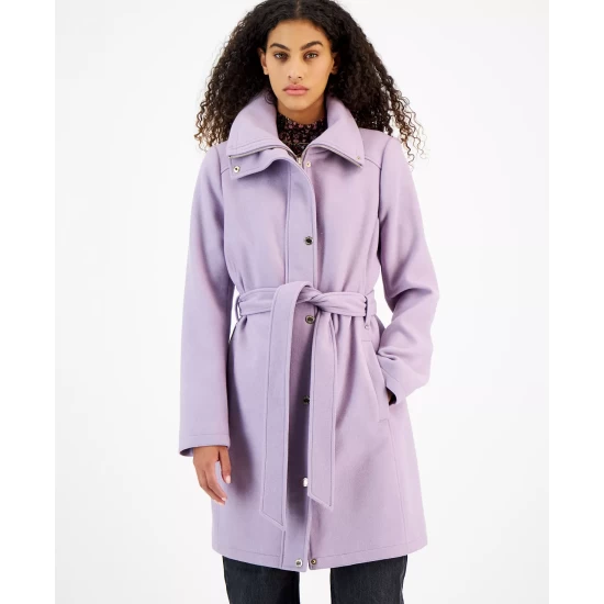 Best Pirce π₯ Michael Kors π© Women's Belted Hooded Raincoat Navy π€© - Image 2