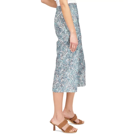 Deals π Michael Kors π© Women's Cotton Paisley Culottes Midnight Blue Paisley π― - Image 5
