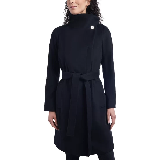 Coupon 🎉 Michael Kors 👩 Women's Tonal Swiss-Dot Wrap 👗 Dress, Regular & Petite Black 🥰 - Image 4
