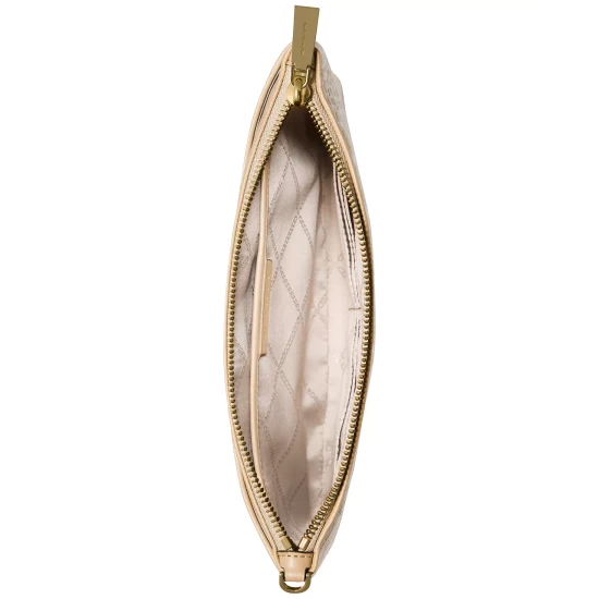 Wholesale ✔️ Michael Kors Logo Jet Set Charm Top-Zip Wristlet Camel Multi 🔥 - Image 3