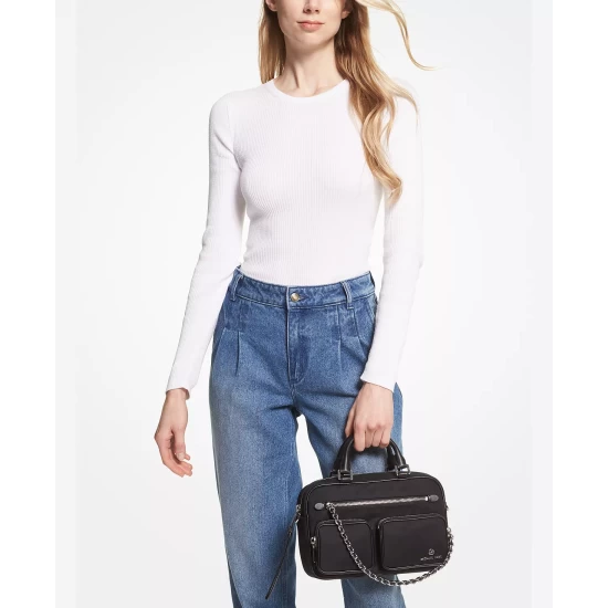 Wholesale 🥰 Michael Kors Elliot Small Utility Camera Messenger Black Multi ❤️ - Image 6