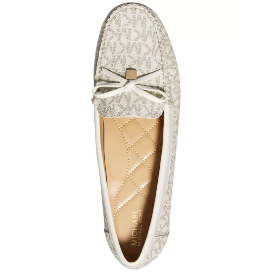Hot Sale ⌛ Michael Kors 👩 Women's Juliette Moccasin Loafer Flats Vanilla ⌛ - Image 4