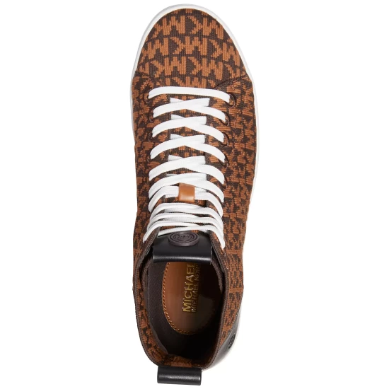 Best deal π₯° Michael Kors π© Women's Edie Knit Lace-Up High-Top π Sneakers Brown Multi π₯° - Image 5