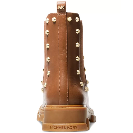 Cheap 🤩 Michael Kors 👩 Women's Ridley Studded Lug-Sole Chelsea Booties Luggage 🥰 - Image 5