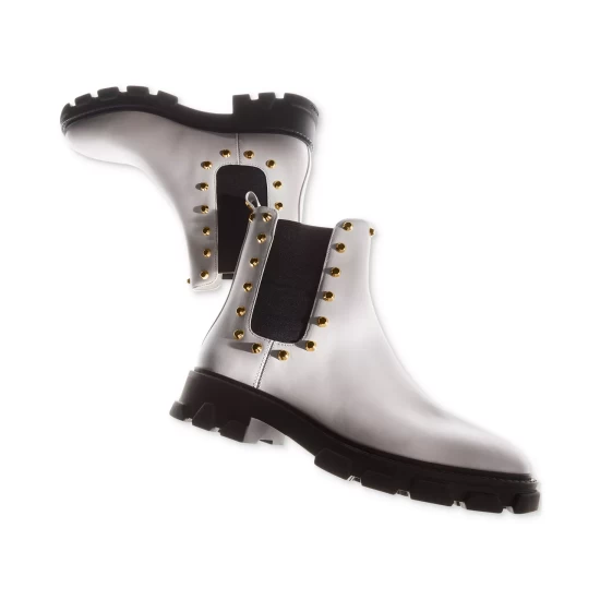 Cheap 🤩 Michael Kors 👩 Women's Ridley Studded Lug-Sole Chelsea Booties Luggage 🥰 - Image 6
