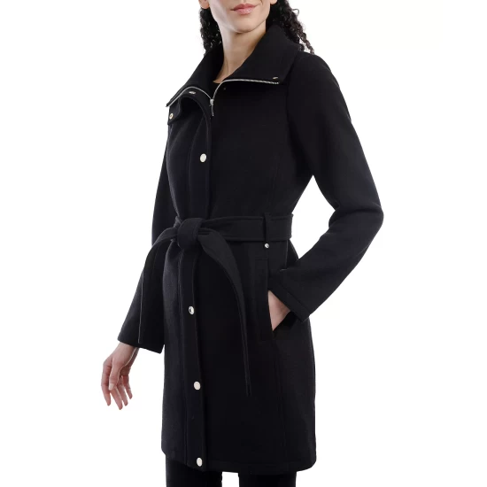 Flash Sale 🔔 Michael Kors Petite Belted 🧥 Coat, Created For Macy's Navy 🤩 - Image 4