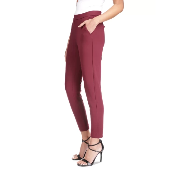 Flash Sale 🎁 Michael Kors Petite Pull-On Straight Leg Pants Merlot 👏 - Image 4
