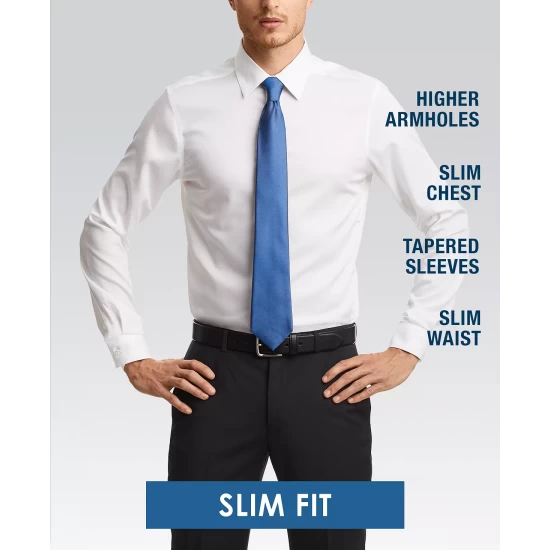 Best deal ⭐ Michael Kors Men's Slim Fit Airsoft Performance Stretch Non-Iron 👗 Dress 👕 Shirt Gray 😉 - Image 9