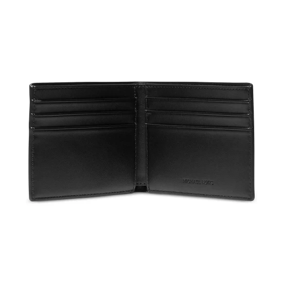 Budget π Michael Kors Men's Malone Monogram Camouflage Faux-Leather Slim Billfold Wallet Black Mult π - Image 3