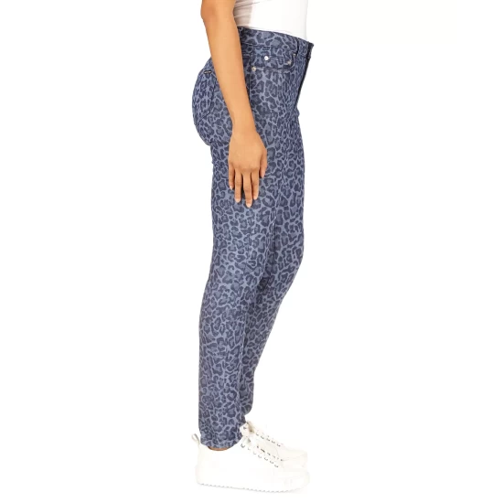 Best Sale 😉 Michael Kors 👩 Women's Selma High Rise Straight Skinny 👖 Jeans, Regular & Petite Dusk Blue Animal 🔥 - Image 6