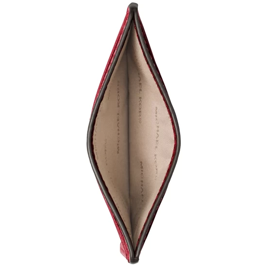 Best deal π Michael Kors Pebble Leather Card Holder Crimson π - Image 3