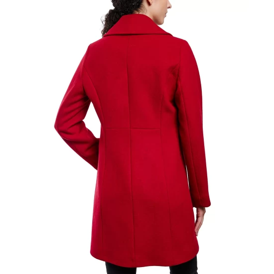 Coupon 😉 Michael Kors Petite Single-Breasted Walker 🧥 Coat, Created For Macy's Black ⌛ - Image 4