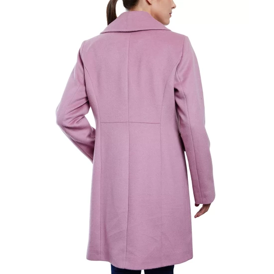 Coupon 😉 Michael Kors Petite Single-Breasted Walker 🧥 Coat, Created For Macy's Black ⌛ - Image 5