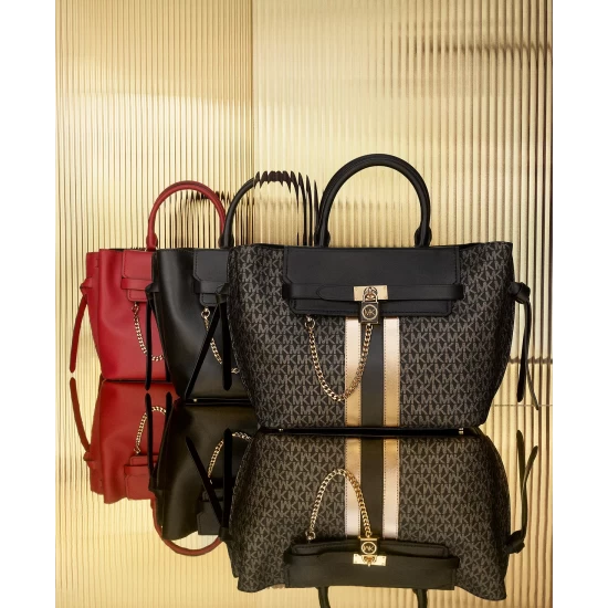 Wholesale 🥰 Michael Kors Hamilton Legacy Large Leather Belted Satchel Navy 🔥 - Image 8