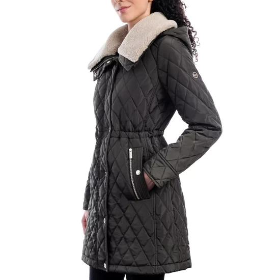 Brand new 😍 Michael Kors 👩 Women's Hooded Packable Puffer 🧥 Coat, Created For Macy's Dark Navy 🤩 - Image 2