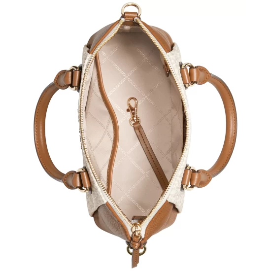 Brand new ๐ Michael Kors Signature Sienna Messenger Vanilla/acorn ๐ - Image 4