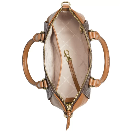 Brand new ๐ Michael Kors Signature Sienna Messenger Vanilla/acorn ๐ - Image 5