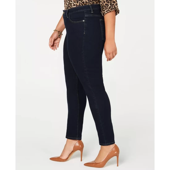 Hot Sale π₯° Michael Kors Plus Size Selma High-Rise Stretch Skinny π Jeans Dark Rinse Wash π - Image 7